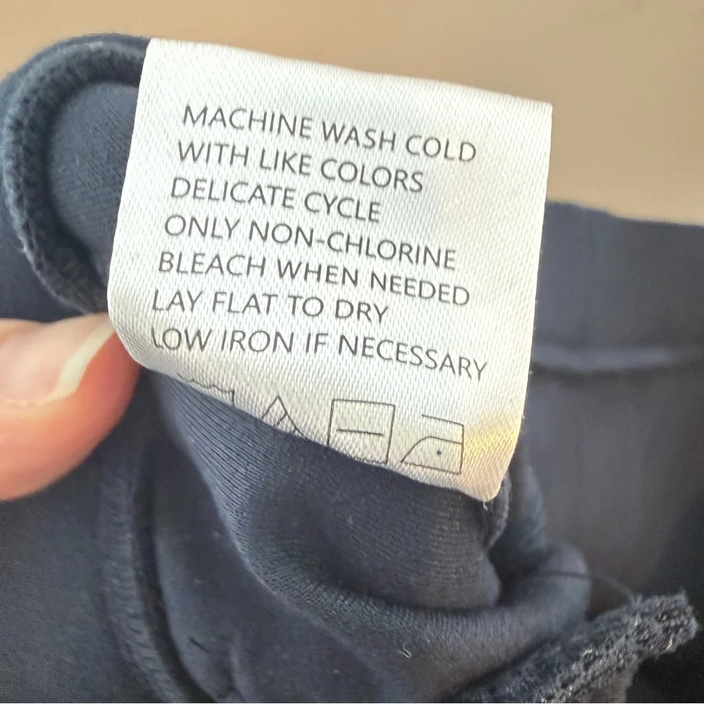 Quince Ultra Stretch Ponte Straight Leg Pants Navy Small Pull On Comfort - Picture 6 of 7